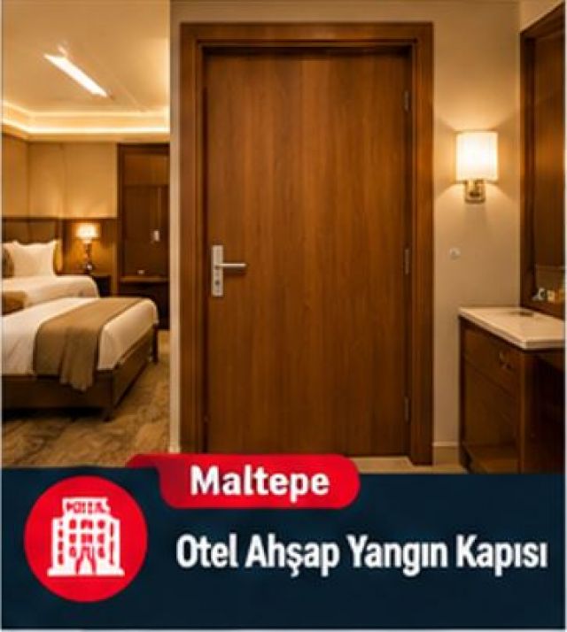 Maltepe Otel Ahşap Yangın Kapısı